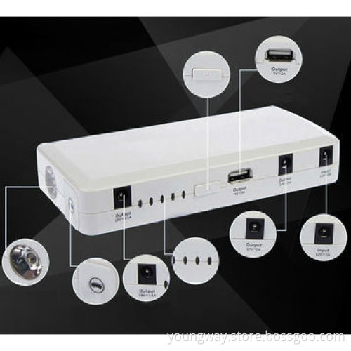 Multifunction Auto Emergency Jump Starter Power Bank with 12,000mAh Capacity